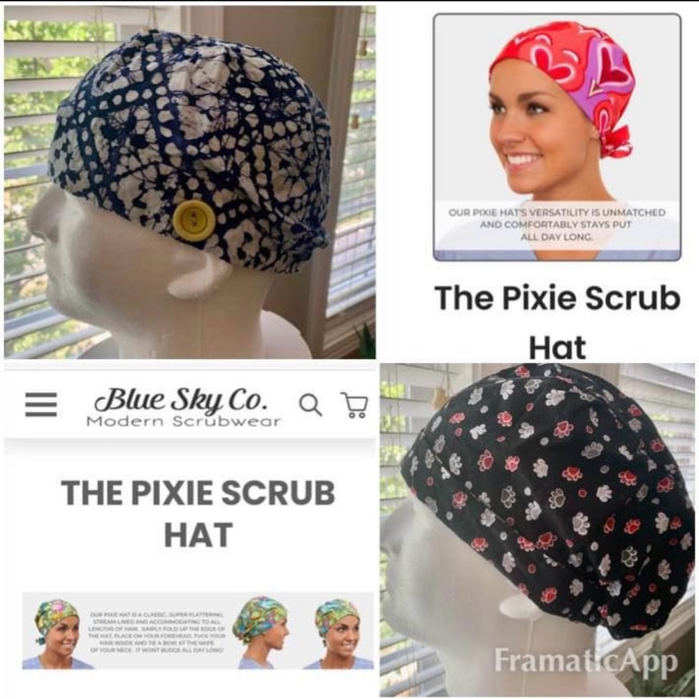 Pixie Style Surgical Scrub Caps View 4